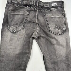 VTG PROJEK Raw Slim Denim Jeans Men Fits 38X31 Gray Black Stretch Y2K Hip-hop